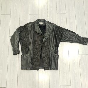 Northside Vintage 1990s Leather Jacket With Fake F